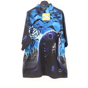NWT Vintage warner bros‎ changes mens XL oversized 2001 batman shirt castle bat